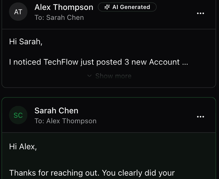 AI conversation mobile interface